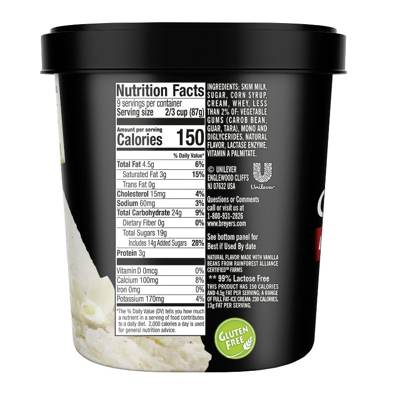 Breyers Lactose Free Vanilla Ice Cream - 48oz
