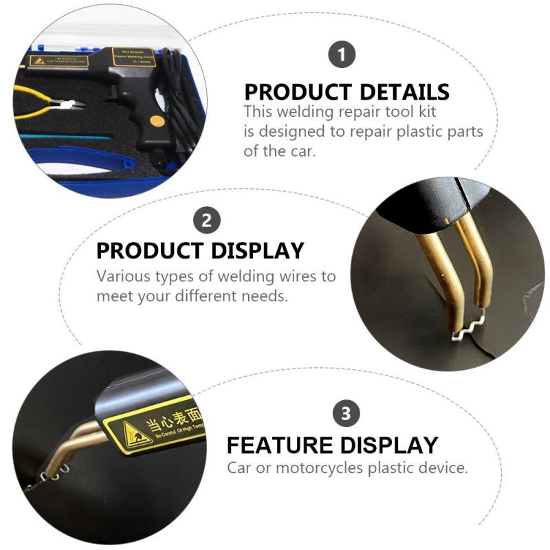 1 Set Multifunction Practical Handy Bumper Repairing Machine Welding Machine Hot Stapler