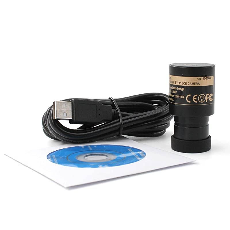 13 Megapixel Digital Camera for Microscopes Eyepiece Mount USB 20 Connection Color Photography and Video Windows and Mac Compatible
