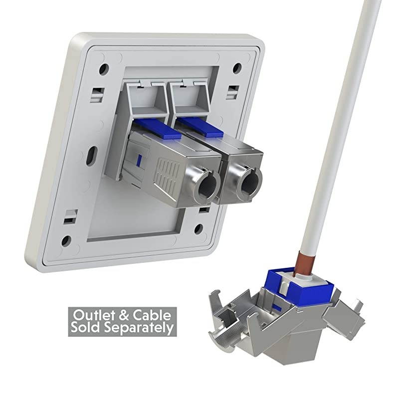 Easy Press Jack Tool for  Cat8 Cat6A RJ45 Field Termination | Ethernet LAN Network | for  Cat8 Keystone Jack Connectors KSTLC8SXX