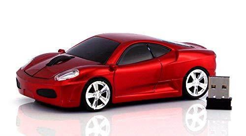 Jinfili Car Wireless Mouse Gaming Pc Optical Mice 3 Button 2.4G Mini Receiver Red for Laptop Notebook &hellip;