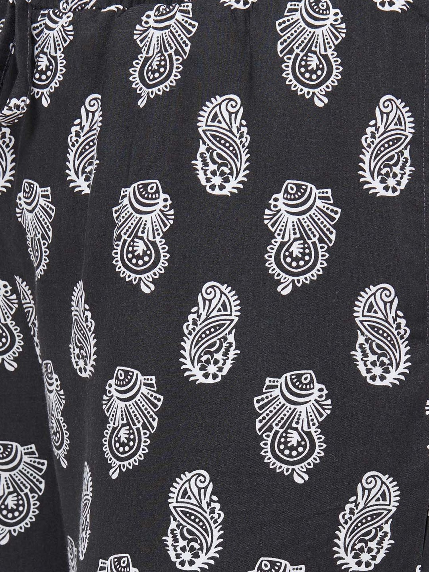 Soie Black & White Printed Pyjamas