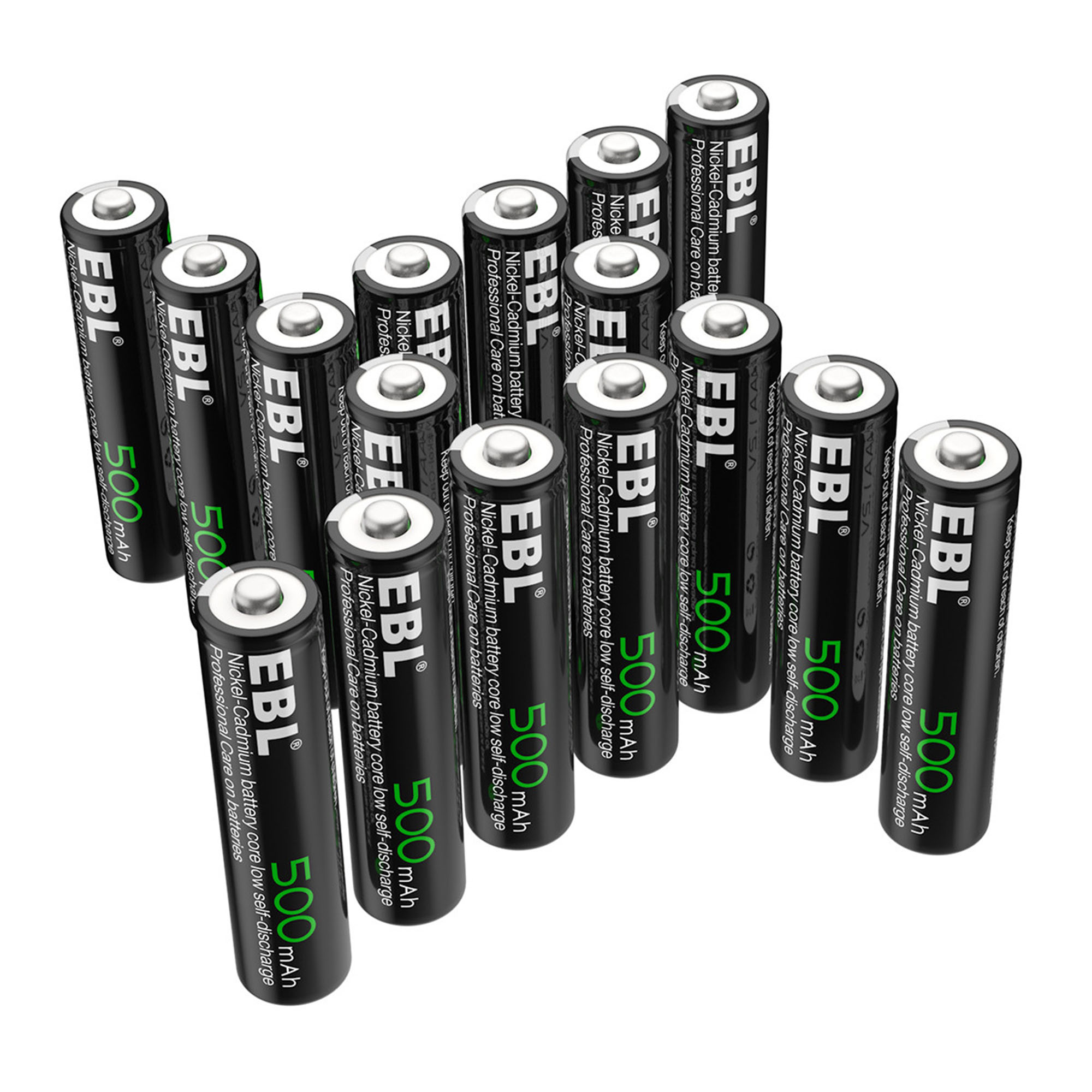 EBL 8 Pcs AAA 1.2V Rechargeable Batteries 500mAh Ni-Cd Battery for TV Keyboards