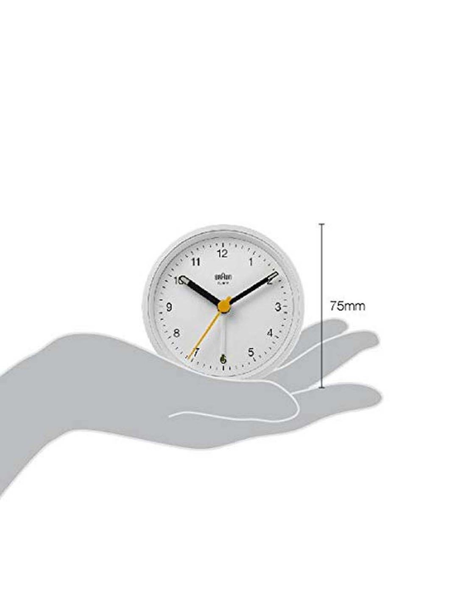 Braun White Classic Analog Alarm Clock