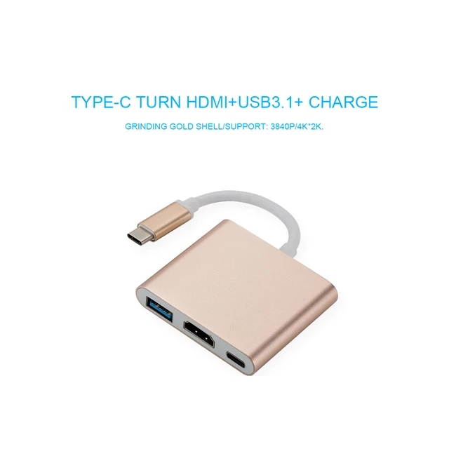 USB C HDMI-compatible Type c HDMI-compatible mac 3.1 Converter Adapter Typec to HDMI-compatible/USB 3.0/Type-C For Apple MacBOOK