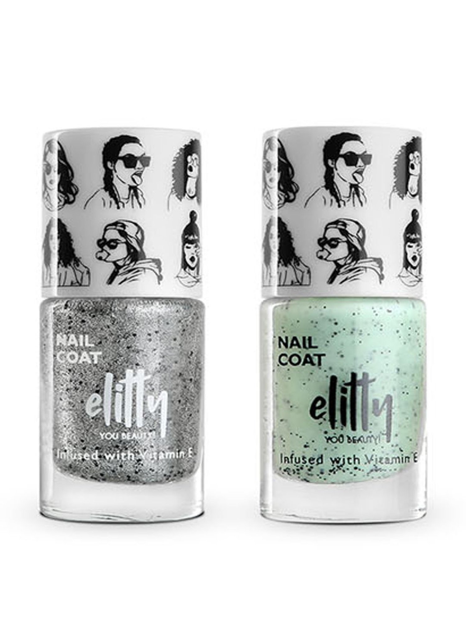 Elitty Mad Over Nails Nail Polish Cookie Combo - Pack of 2 - Ice Breaker, Peace Out