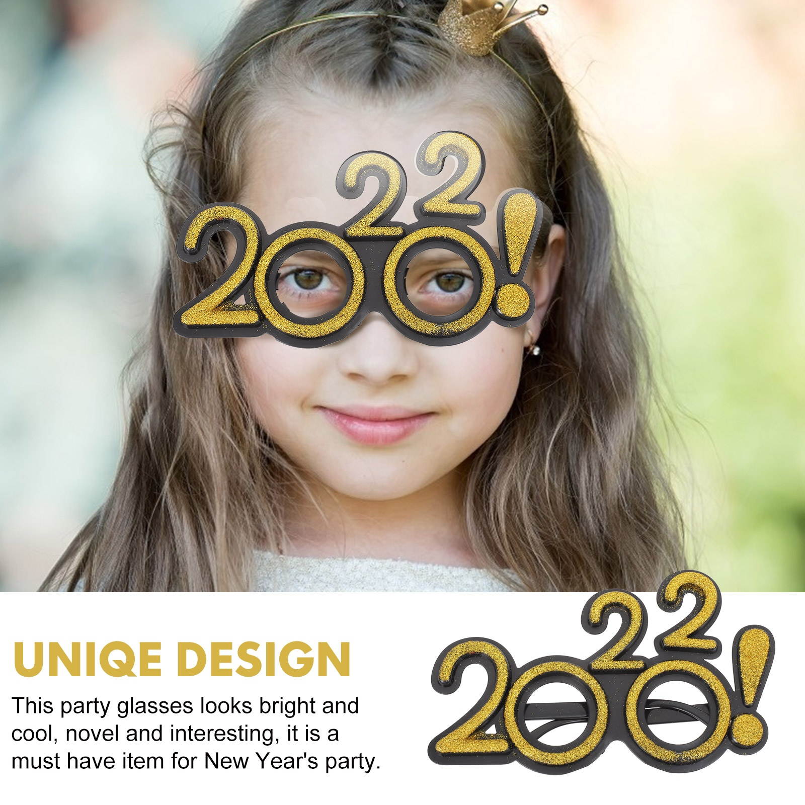 4 Pairs Decorative Practical Durable Celebration Glasses Glasses Decor for New Year Party