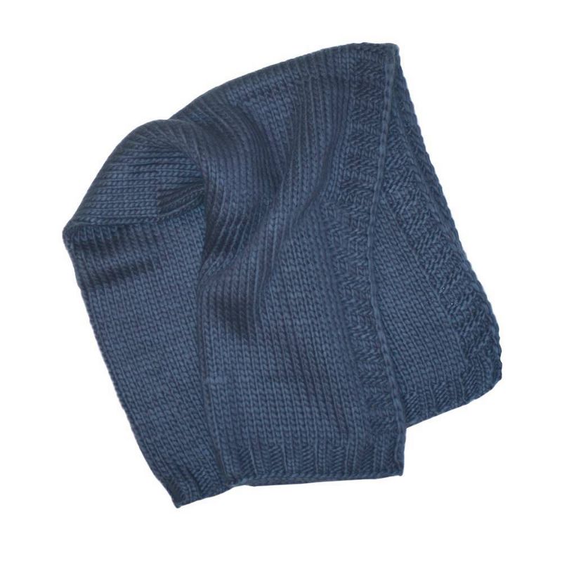 Kimberly Grant Large Gauge Cable Knit Blanket - Navy