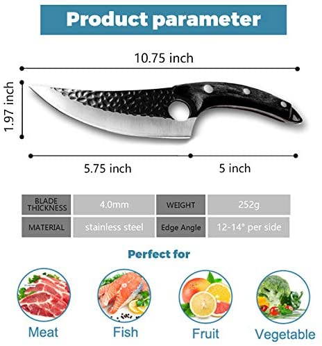 Slaughtering Cutting Serbian Cleaver High-end Kitchen Chopping Boning Knife Outdoor Camping Scimitar Butcher Chopper Tools