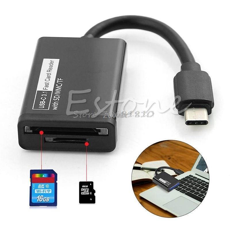 USB 3.1 Type C to Micro SD MMC SDXC TF Card Reader Adapter For Phone Z09 Drop ship