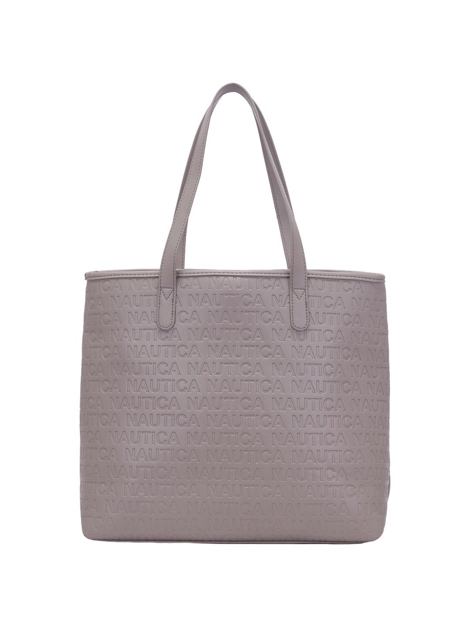 Nautica Grey Solid Medium Tote Handbag