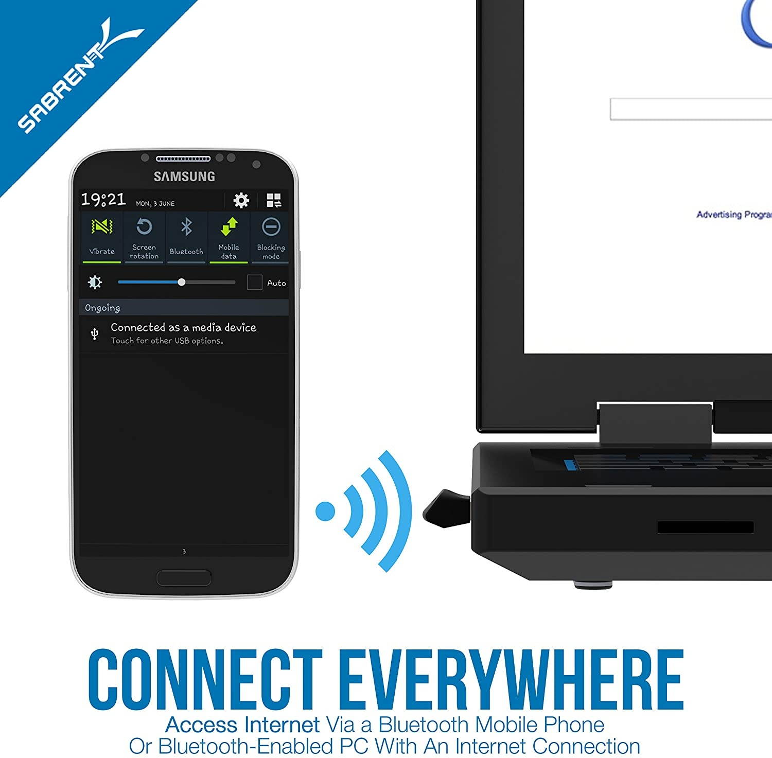 Sabrent Bluetooth 4.0 - Bluetooth Adapter For Desktop Computer-Notebook