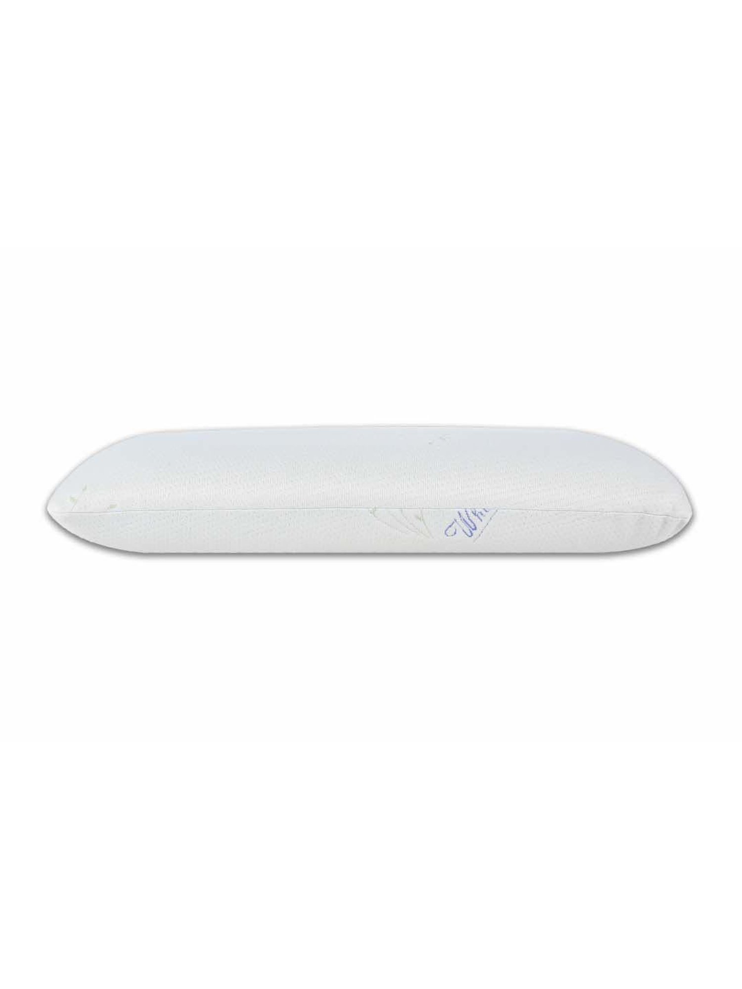 The White Willow White Stitched Memory Foam Pillow with Cover - Set of 1