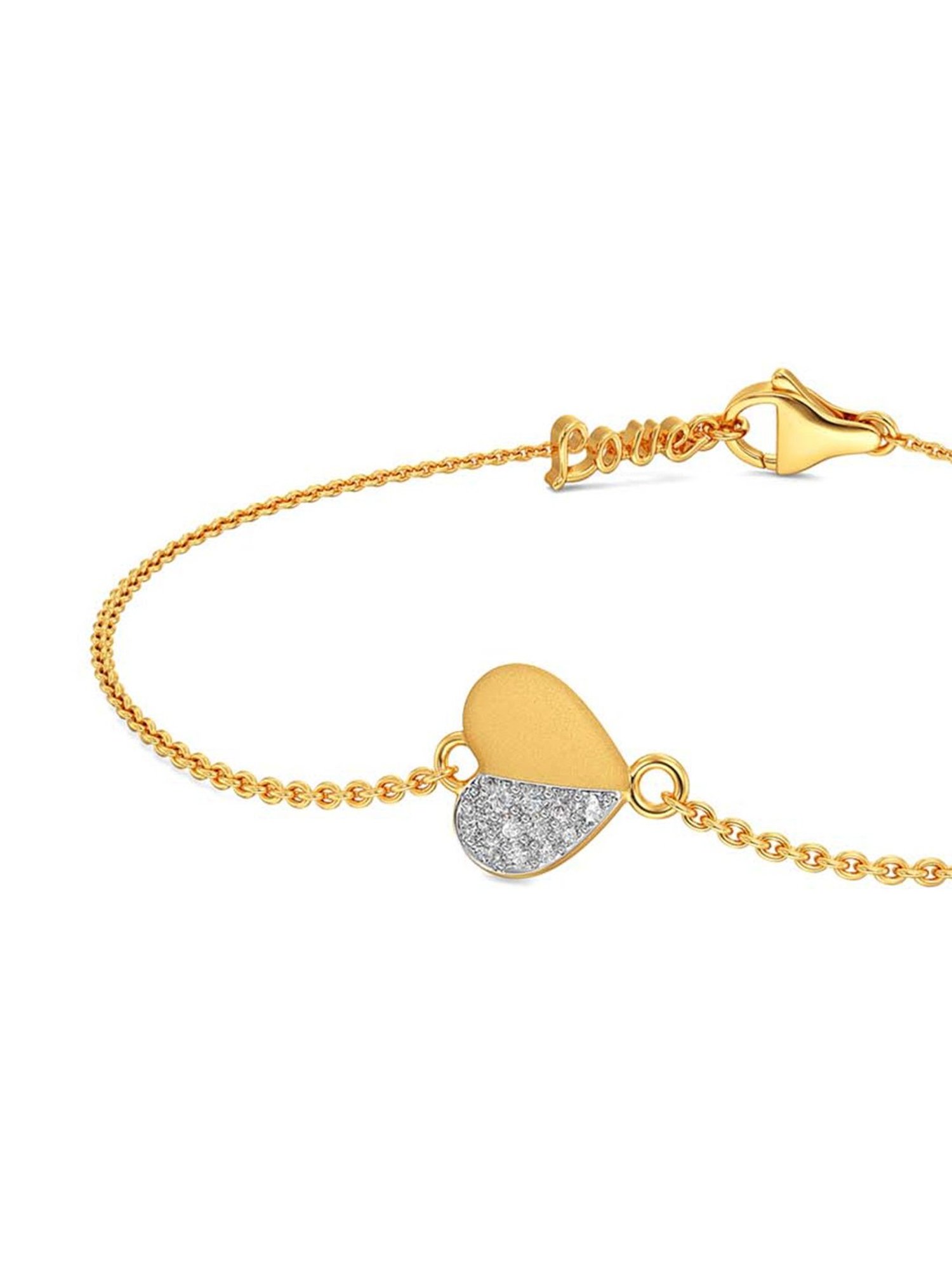 Joyalukkas 18k Yellow Gold & Diamond LOVE Tennis Bracelet for Women