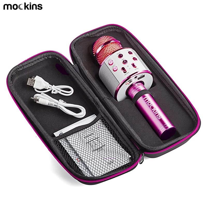 Wireless Bluetooth Karaoke Microphone with Built in Bluetooth Speaker AllinOne Karaoke Machine | Compatible with Android amp iOS iPhone Purple Color