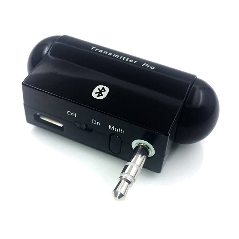 TxPro Bluetooth Wireless Multilink Stereo Audio Transmitter A2DP with 35 mm Audio Plug for iPod iPad Zune Zen Sansa Mp3 Players PSP Nintendo 3D TV Car Stereo Home Stereo