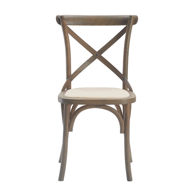 Set of 2 Elmhurst Cross Back Side Chair Vintage Cream - Finch