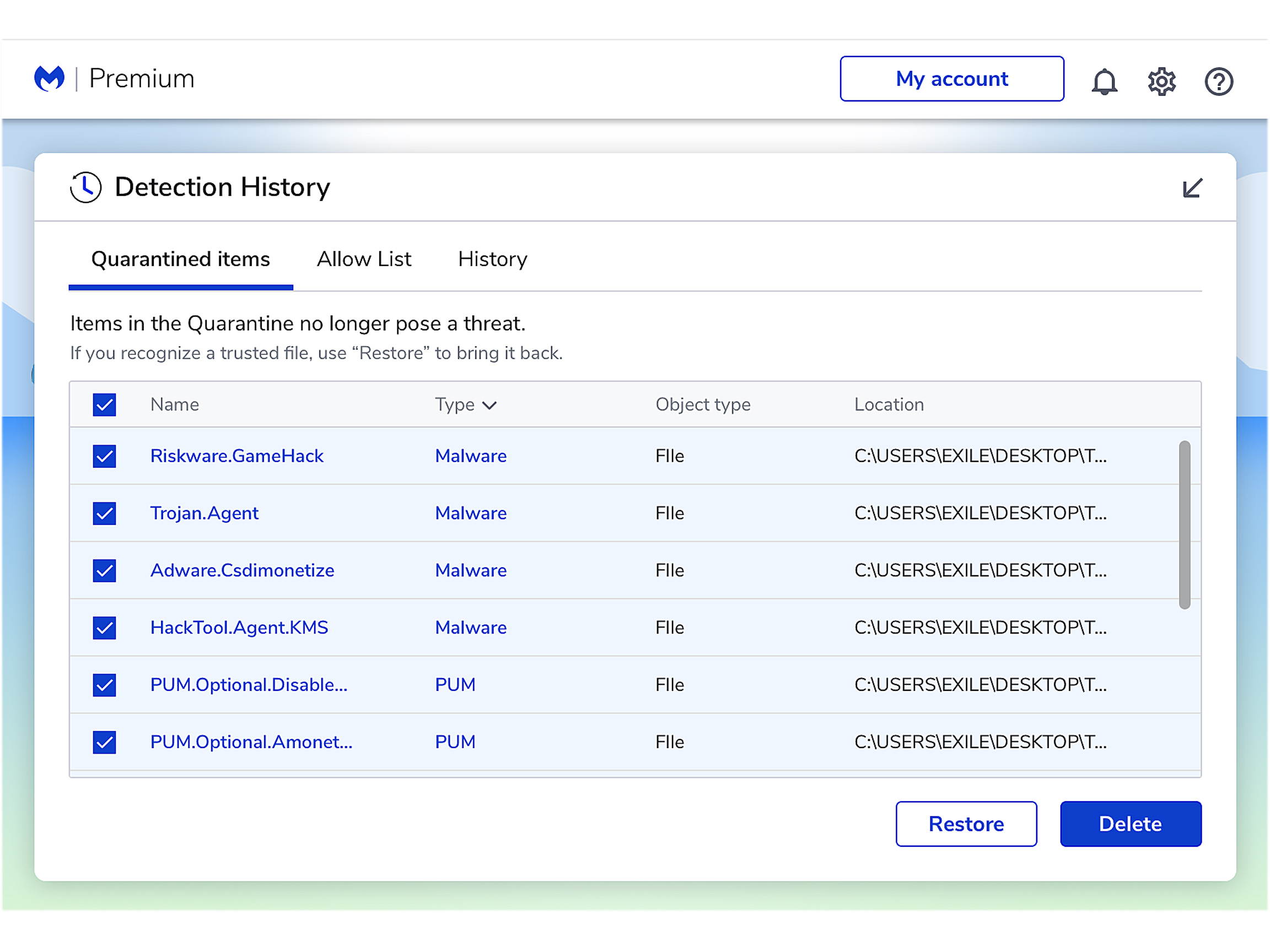 McAfee Total Protection 10 Device