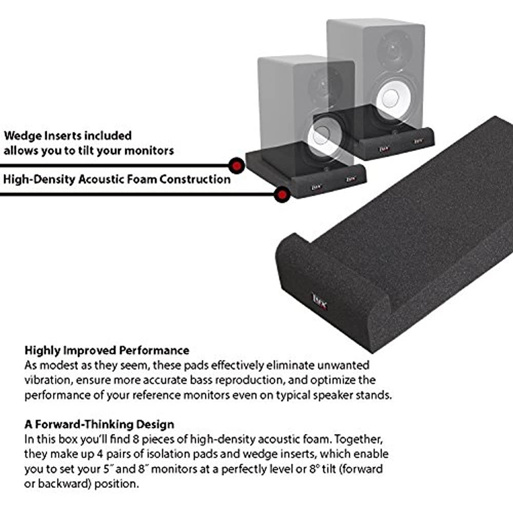 LyxPro MNS-4 Studio Monitor Acoustic Isolation Pads - Pair