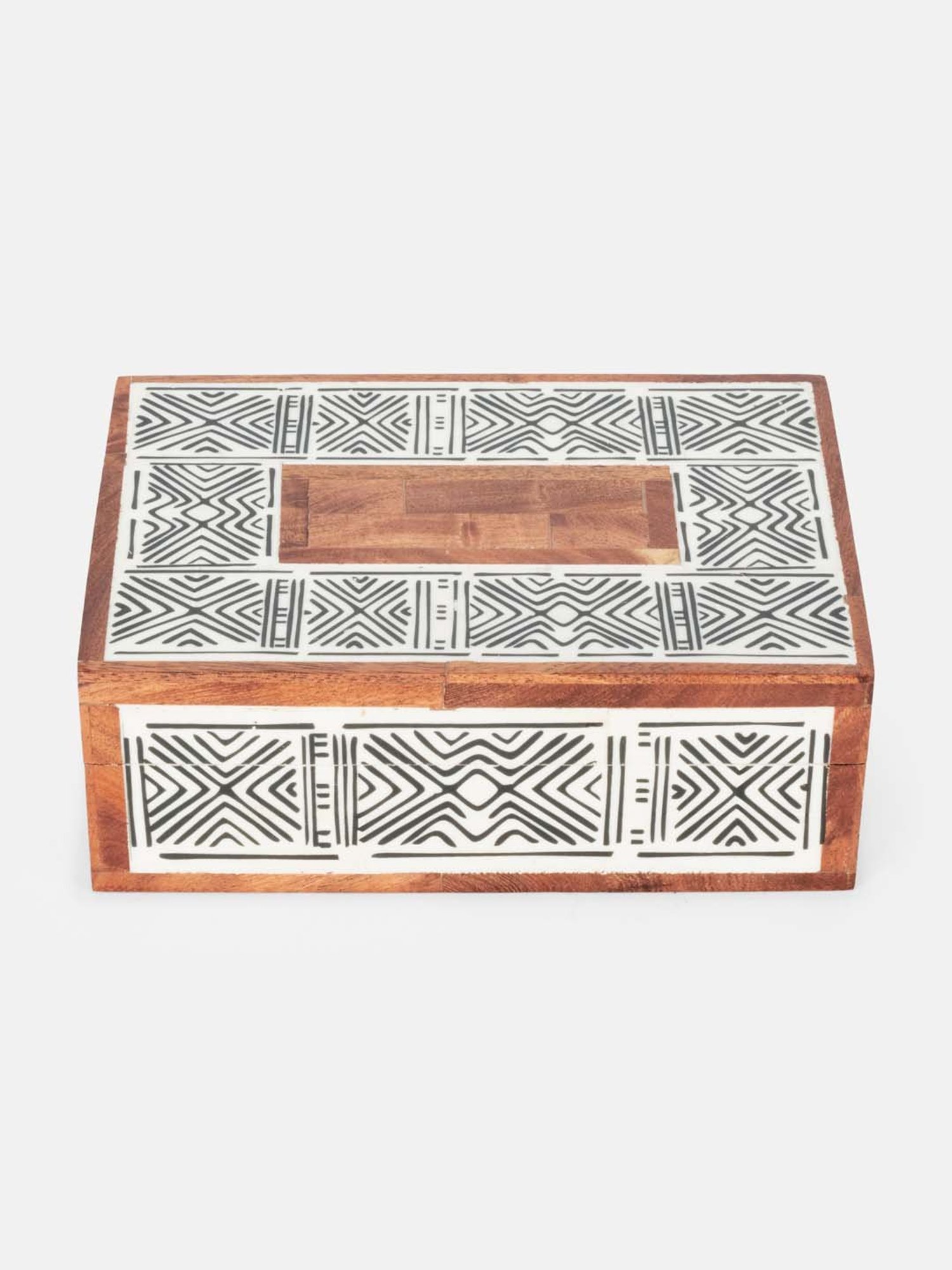 Fabindia 'Trushita' Black Mdf Utility Box - Set of 1