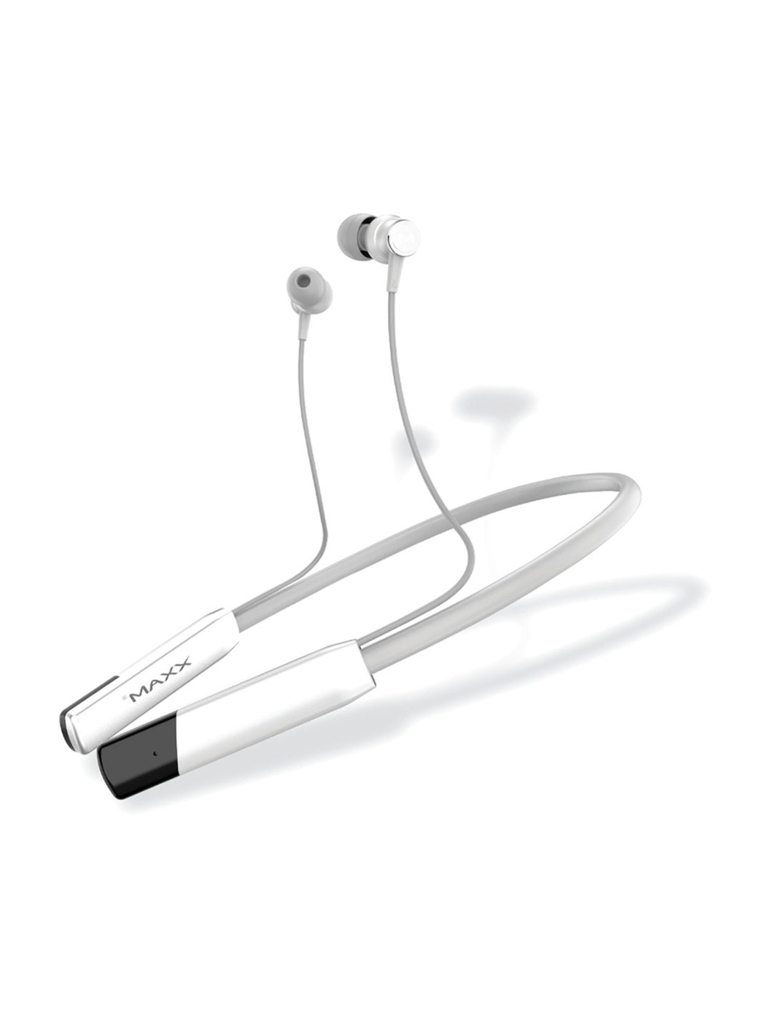 Maxx NX141 Pro In Ear Bluetooth Neckband with Upto 25 Hours Playtime & Fast Charging (Silver)