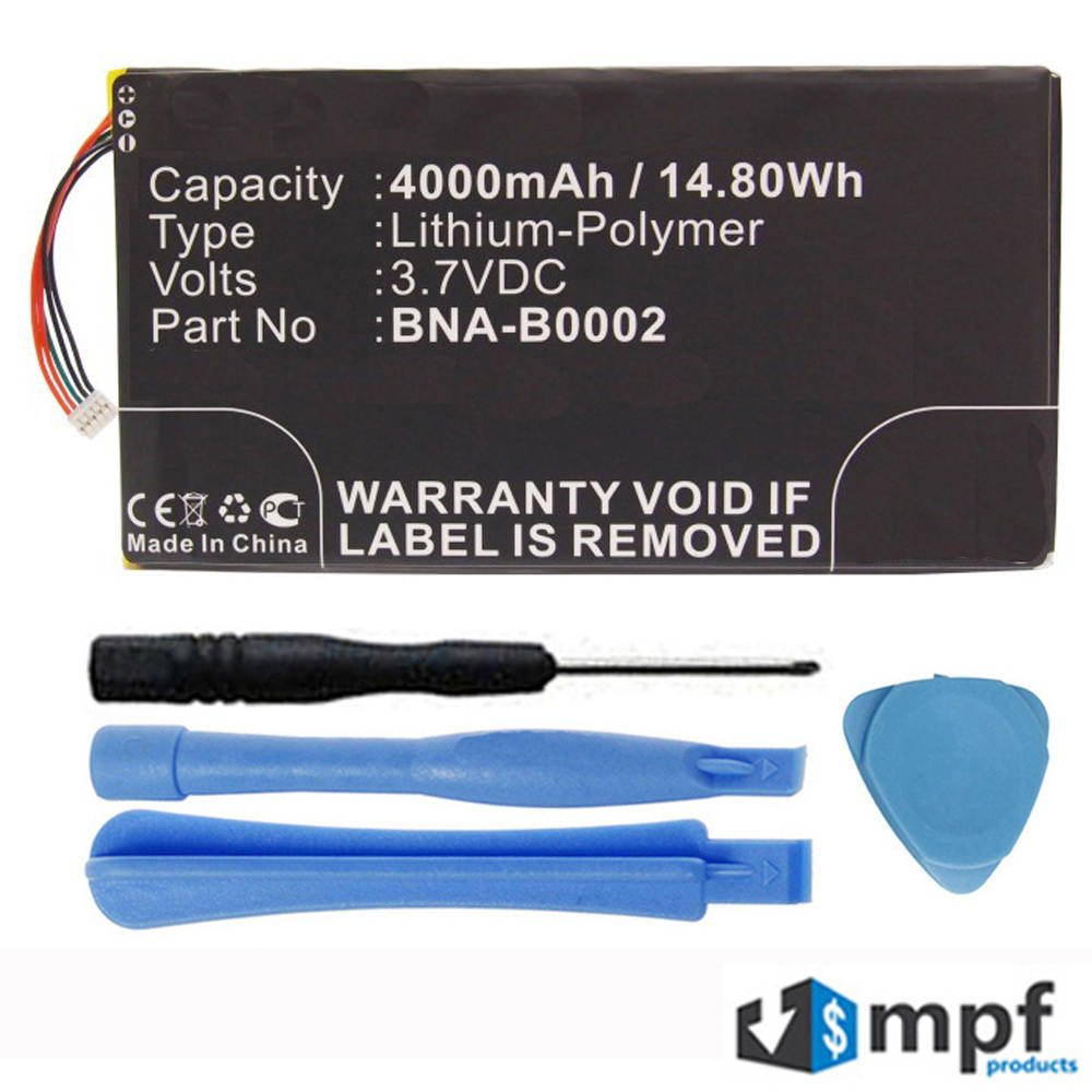 Replacement 4000mAh BNA-B0002, L83-4977-266-01-4 Battery for Barnes & Noble NOOK HD 7, BNRV400, BNTV400 Tablet with Installation Tools