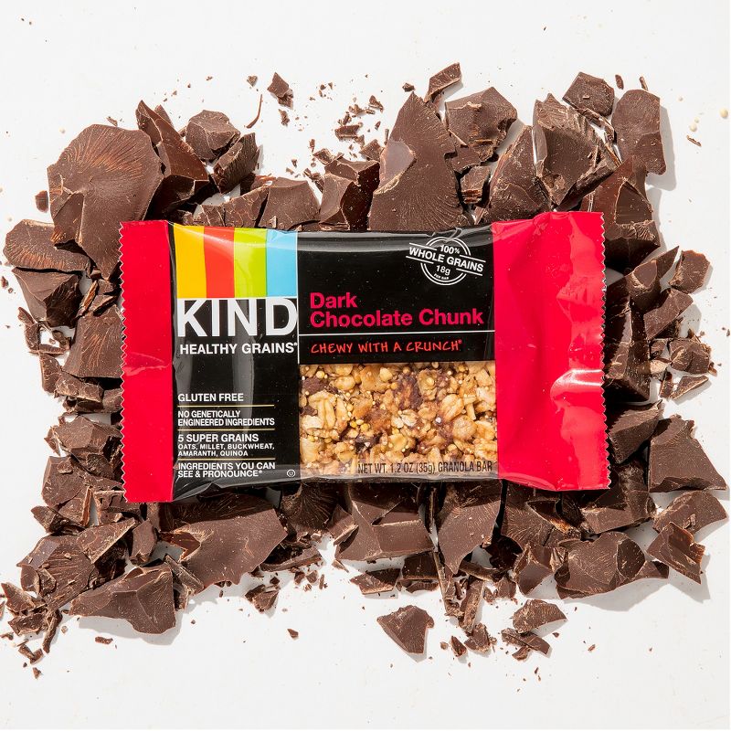 KIND Healthy Grains Dark Chocolate Chunk, Gluten Free Granola Bars - 5ct