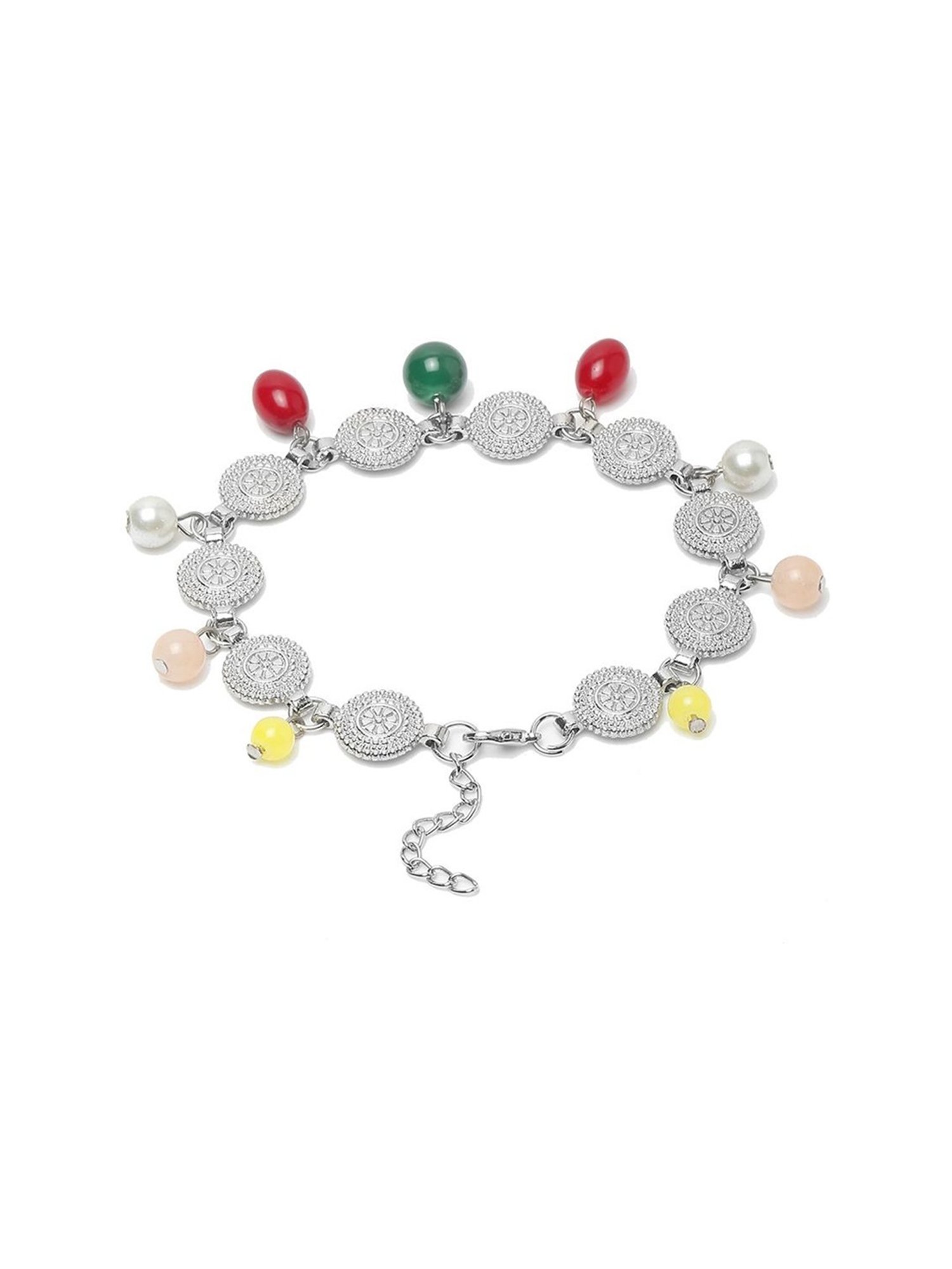 YouBella Gold-Plated Copper Strand Stylish Party Wear Anklets for Women - Set of 2