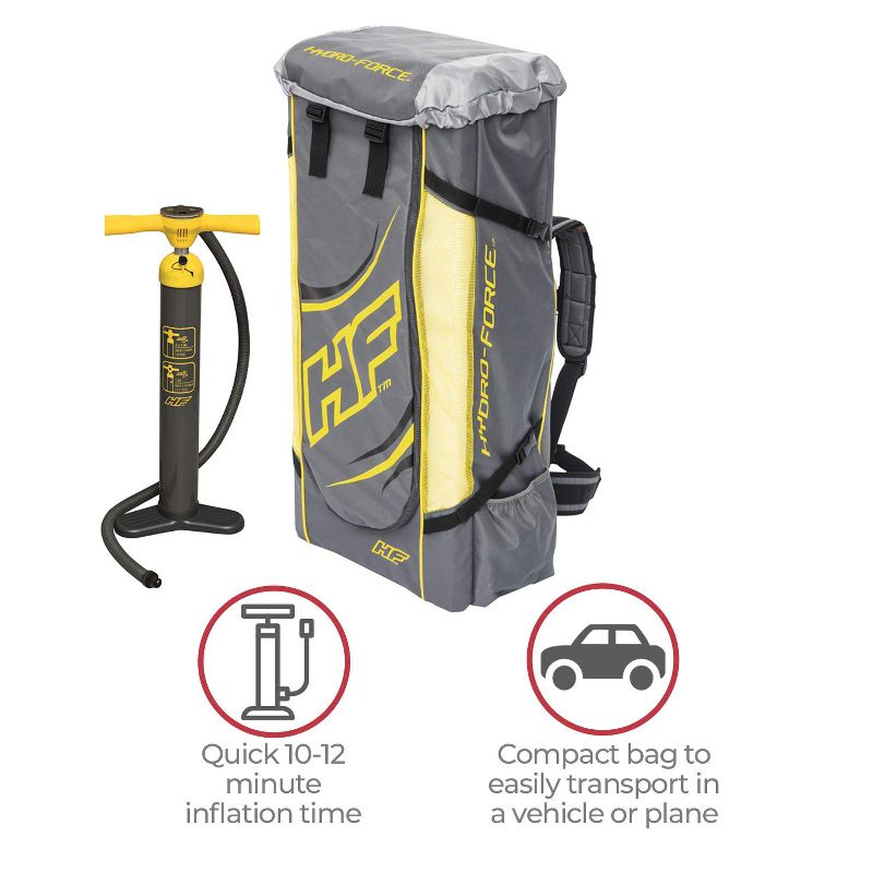 Bestway Hydro Force Inflatable 12 Foot SUP Stand Up Paddle Board Kayak w/ Pump