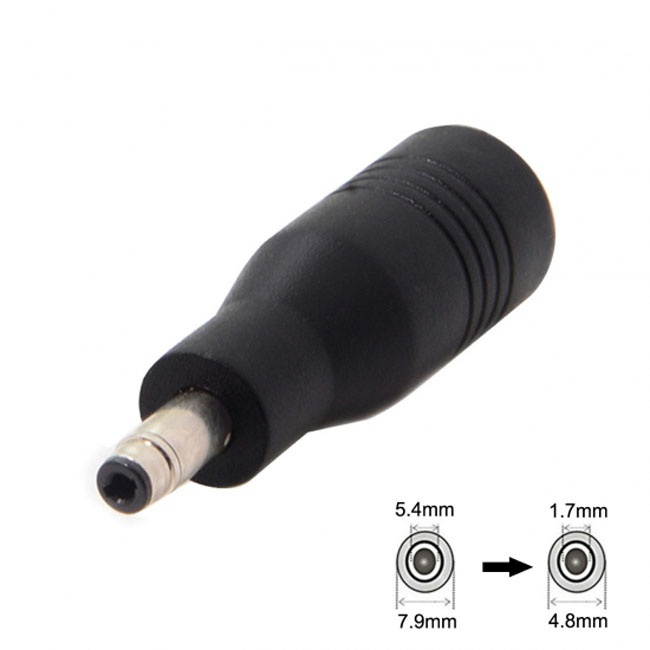 Jimier DC 7.9*5.4mm Jack to DC 4.8*1.7mm DC18-20V Power Adapter For Laptop PW-013-4817MM