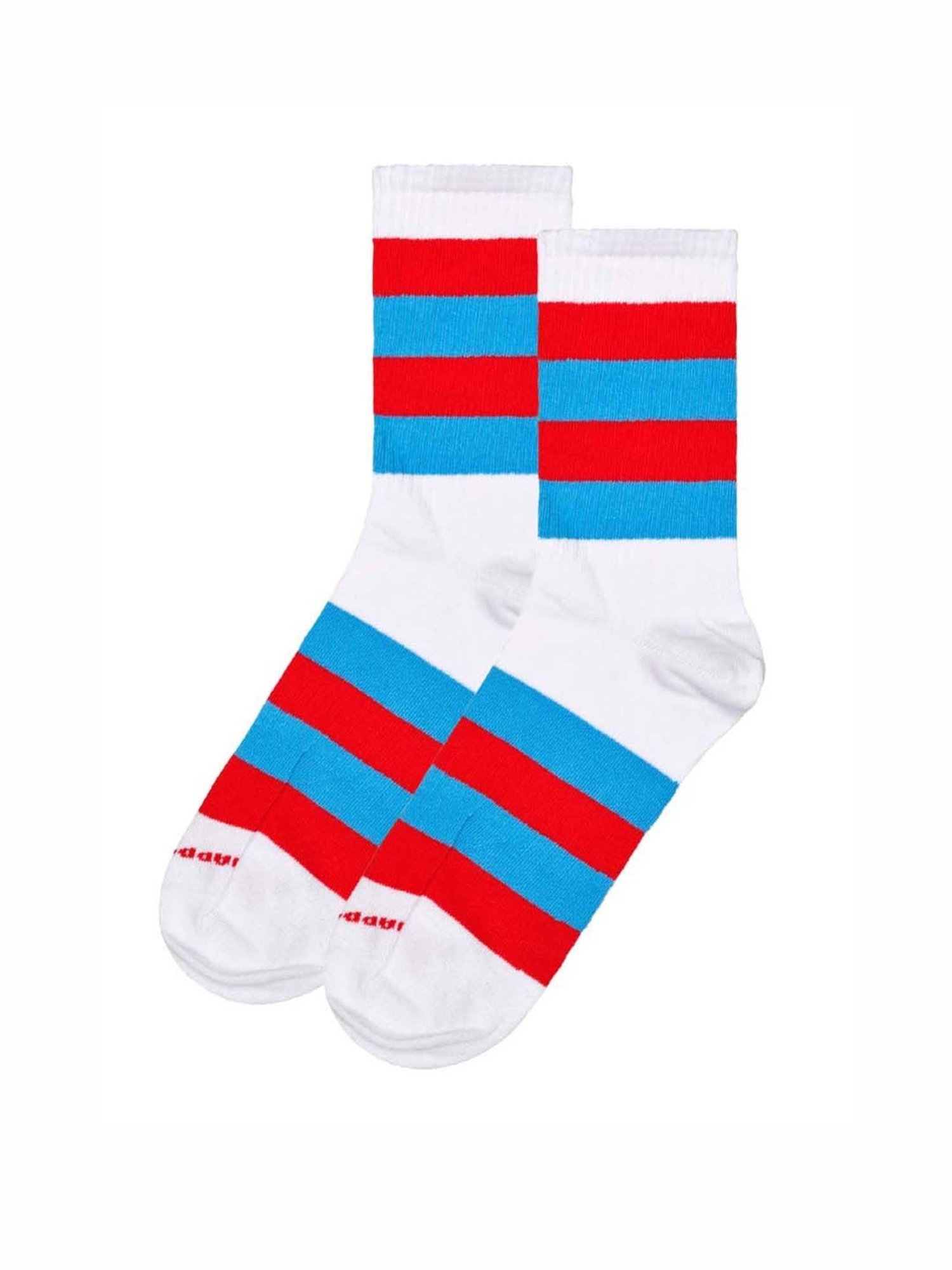 Happy Socks Stripe It 3/4 Crew White Cotton Striped Socks (36-40)