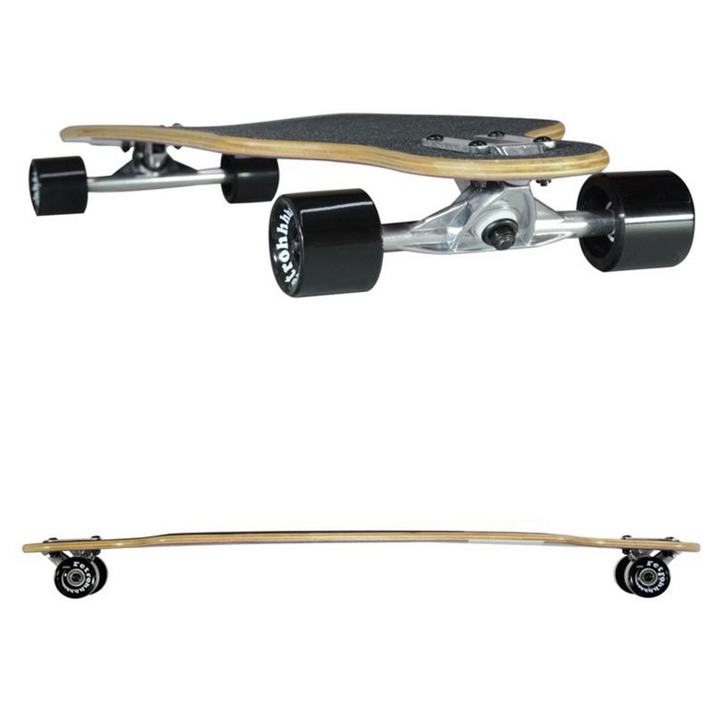 MBS 40014 Atom Drop Through 40-Inch Maple Longboard Skateboard Cruiser, Purple Veneer