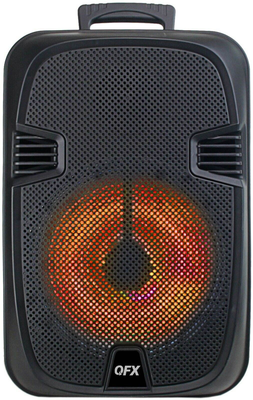 QFX 12" PBX-1206 Rechargeable Bluetooth Party Speaker with RGB LED Light