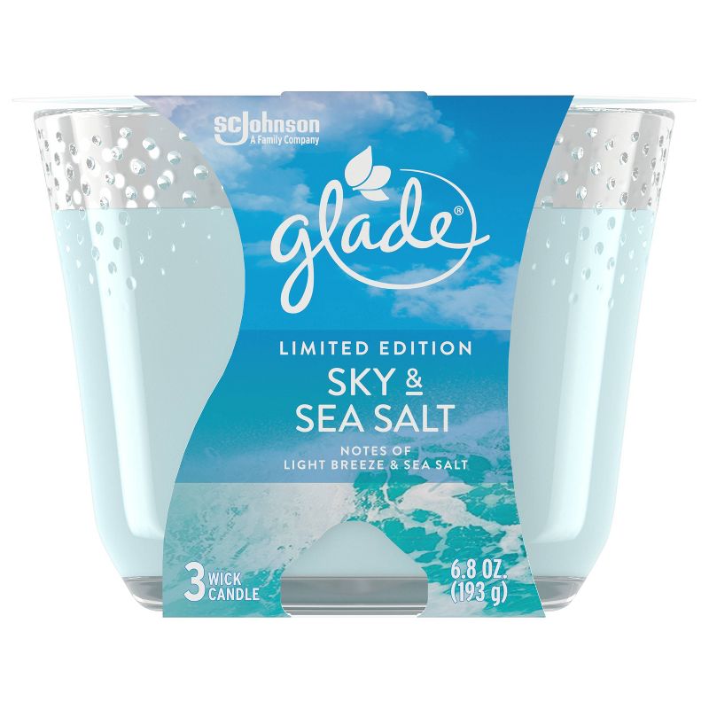 Glade Sky  Sea Salt 3-Wick Candle - 6.8oz
