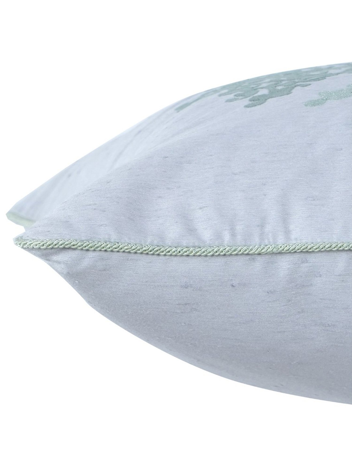 Maspar Embroidery Green Viscose 45 L x 45 W cm Cushion Cover