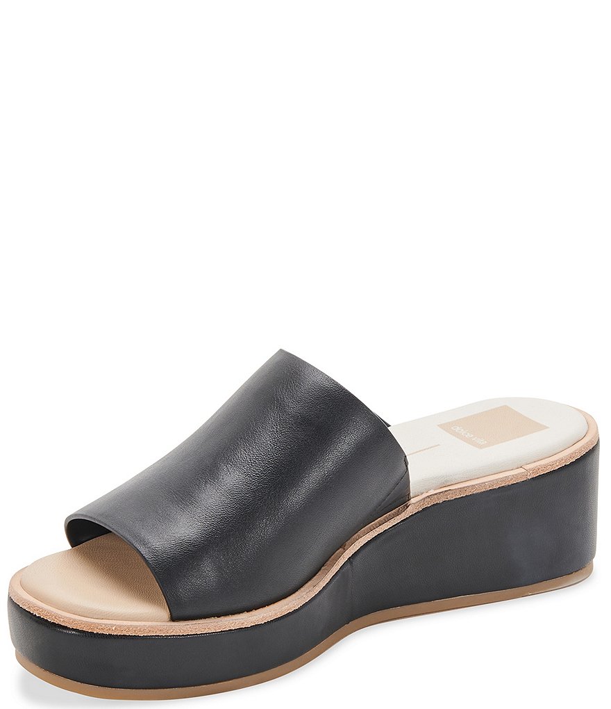 Dolce Vita Freta Leather Wedge Sandals