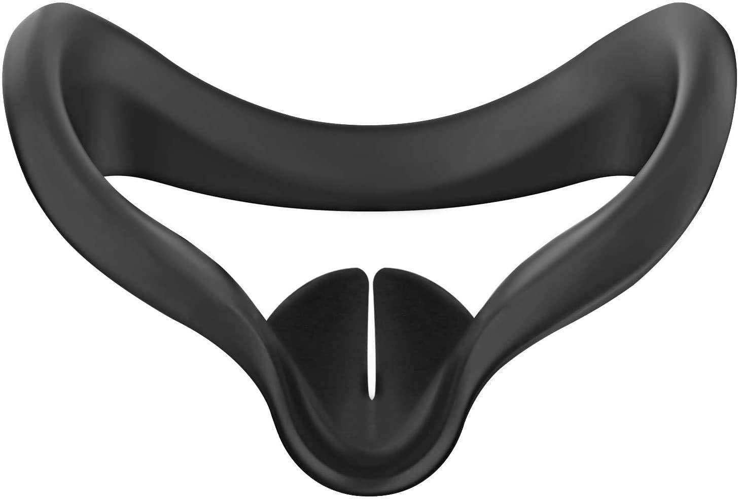 VR Face Silicone Cover Mask & Face Pad, Compatible for Oculus Quest 2 Face Cushion Cover - Sweatproof Anti-Fog Enjoy Oculus VR More Comfortable (Black)