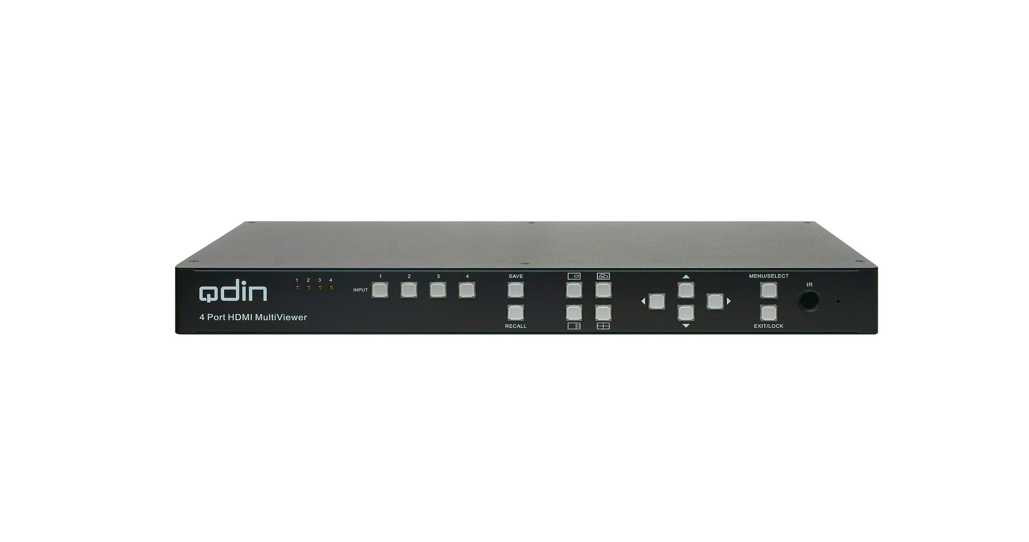 Qdin MVH-41 Multiview HDMI 1080p Switch with Full Screen, Dual View,Quad View, PiP, PAP and Windows mode