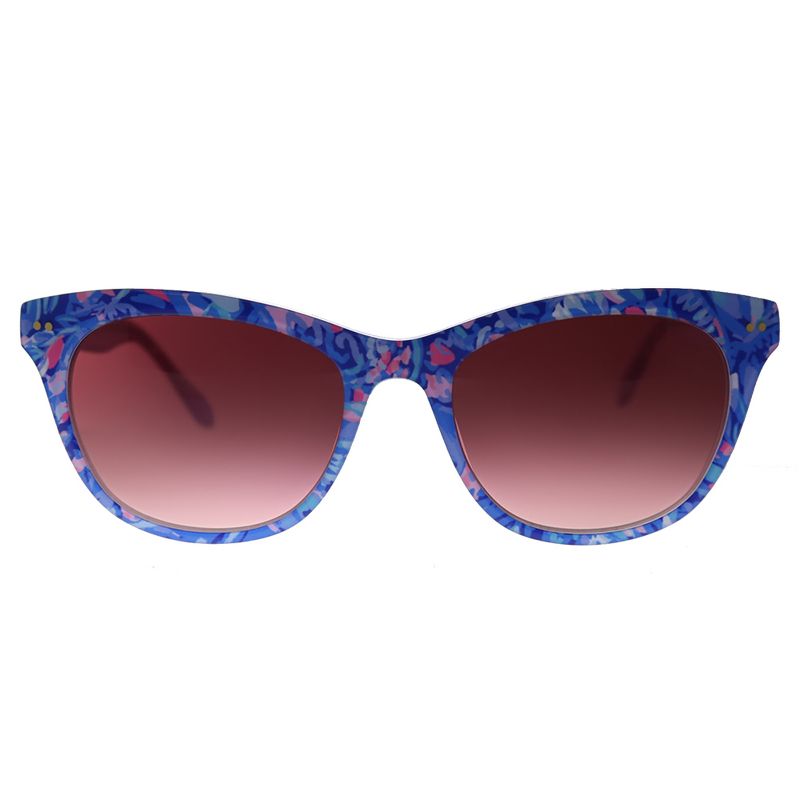 Lilly Pulitzer Miraval MU Womens Rectangle Sunglasses Multi Print 53mm
