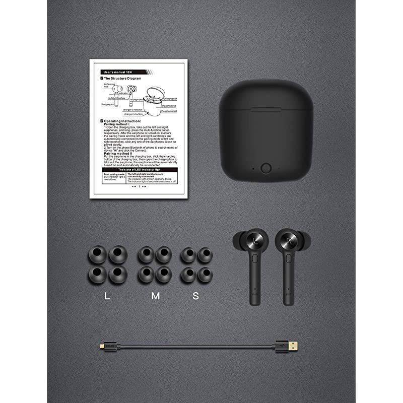 Bluetooth 50 Wireless Earbuds  HiHurricane TWS Wireless Earbud Headphones inEar Earphones with Charging Case Mini Car Headset Builtin Mic for Cell PhoneRunningAndroid 5Hrs Playtime