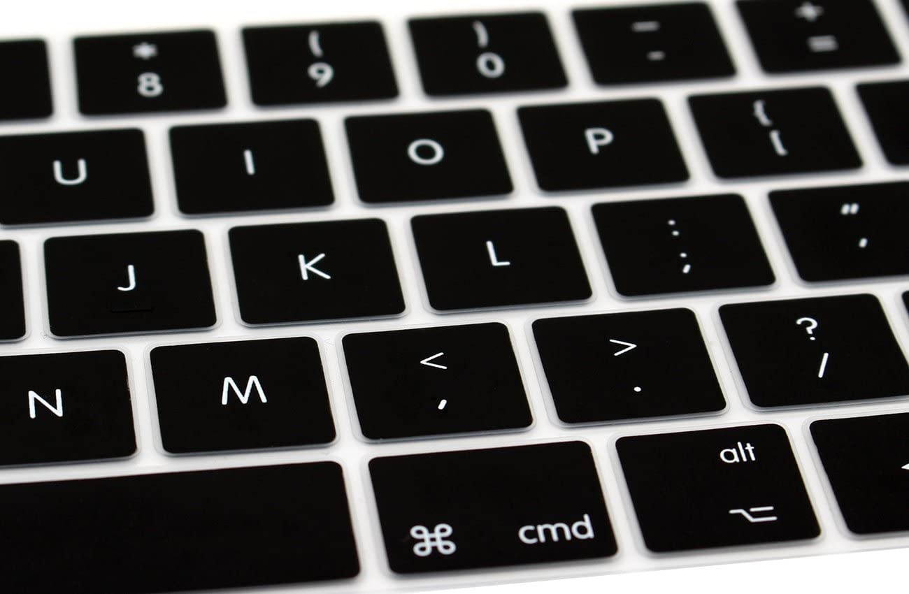 HRH English Language Silicone Keyboard Cover Skin for MacBook New Pro with Touch Bar 13 Inch and 15 Inch (A1989/A1706,A1990/A1707) 2018 2016 2017 Release with Touch ID,Both European/USA Layout