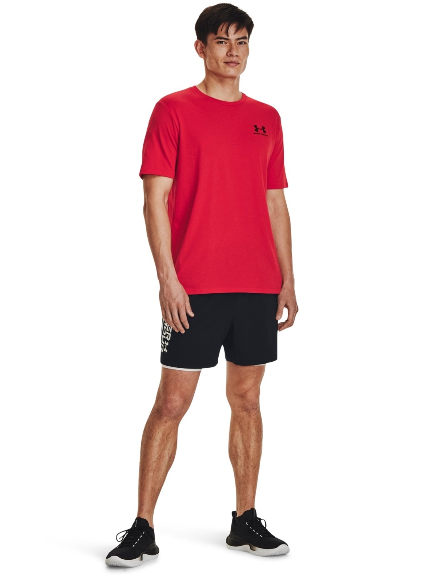 Under Armour Red Cotton Slim Fit T-Shirt