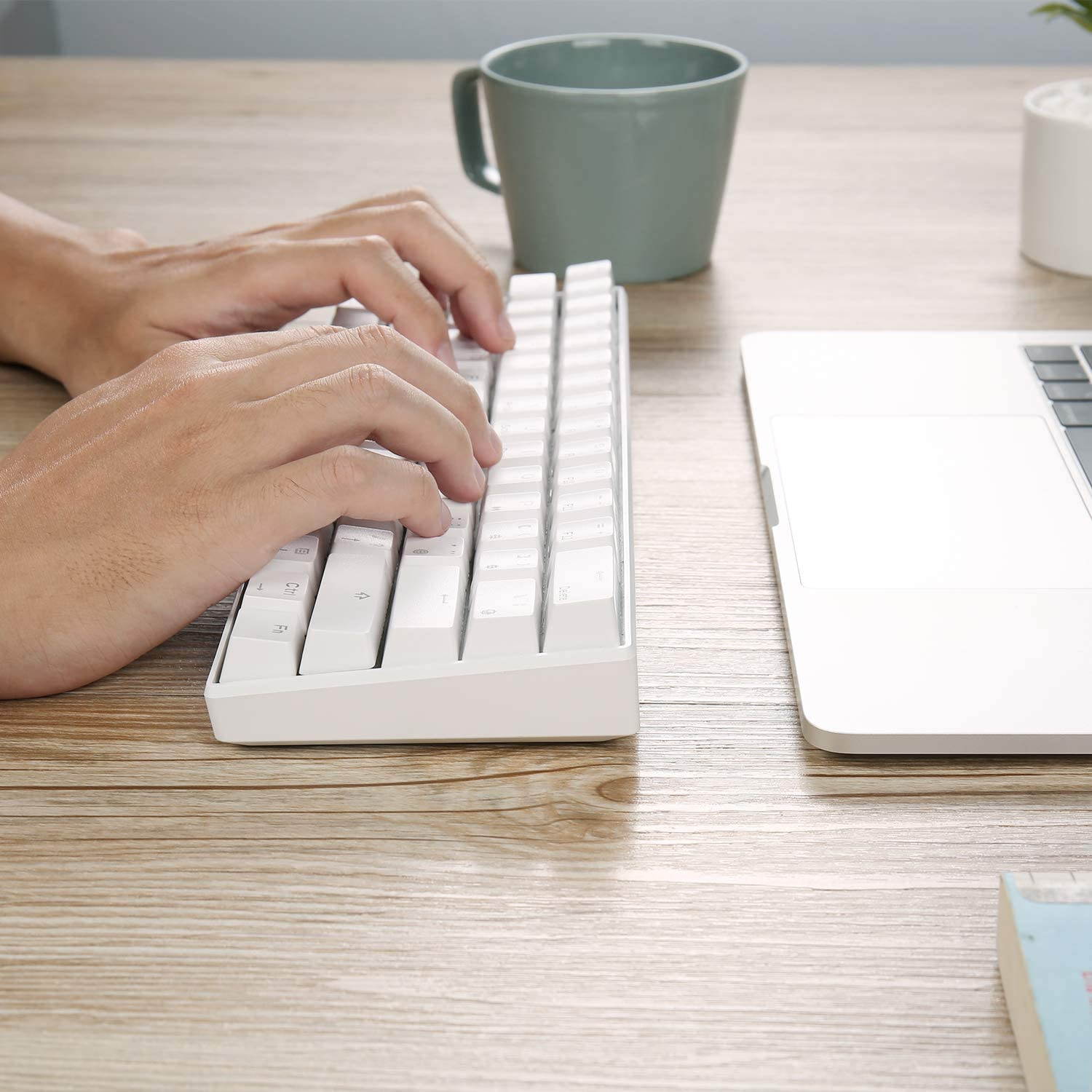 RK ROYAL KLUDGE RK61 Wireless 60% Mechanical Gaming Keyboard, Ultra-Compact Bluetooth Keyboard with Linear and mechanical Switch, Compatible for Multi-Device Connection