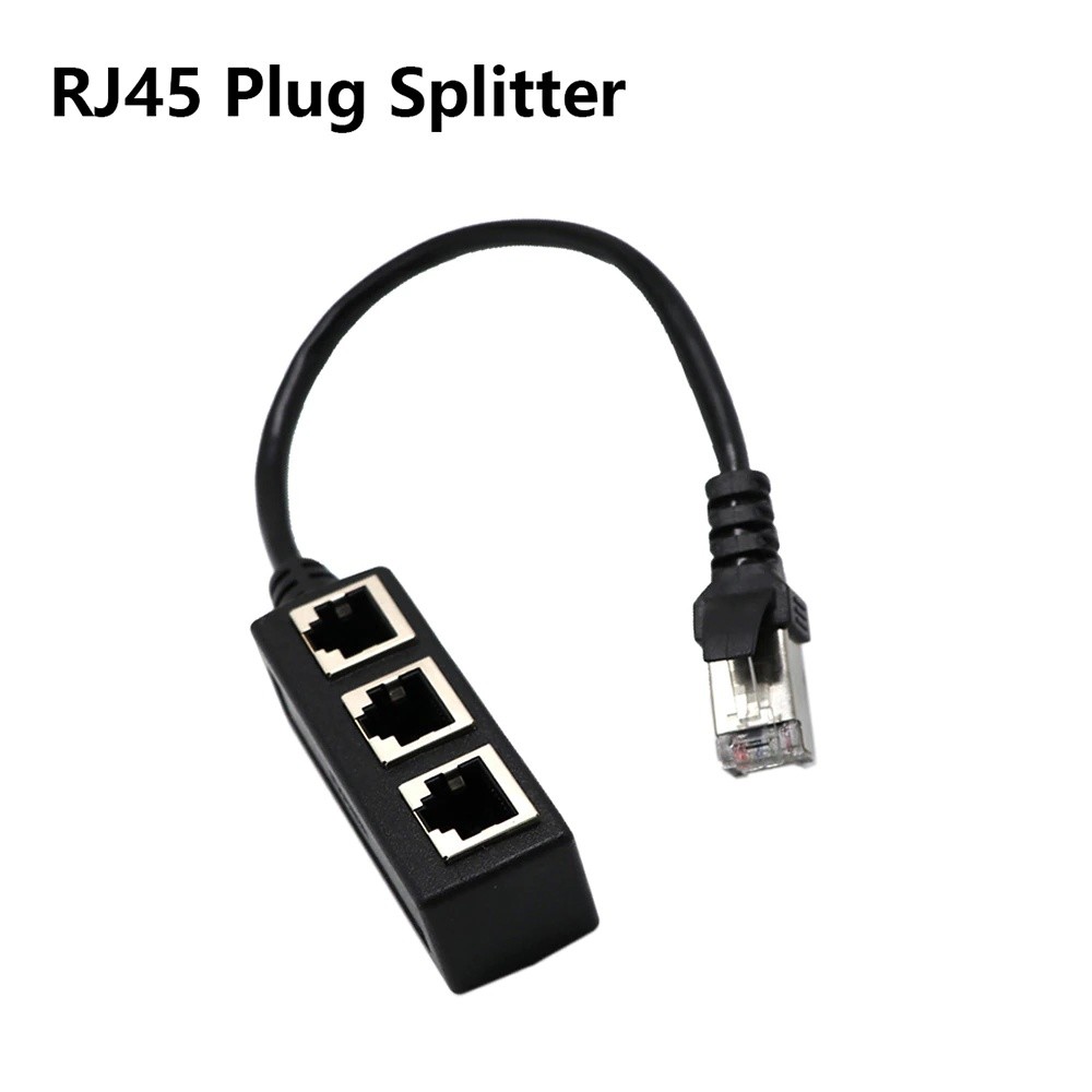 RJ45 Plug Splitter 1 Male To 3 Female Port Connector Cable LAN Ethernet Network Extender Adapter Accessories For PC Computer