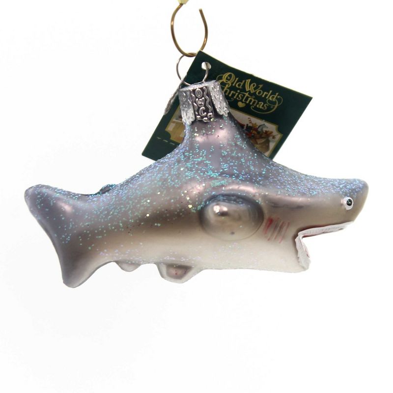 Old World Christmas 2.25" Shark Ornament Attack Teeth Ocean  -  Tree Ornaments