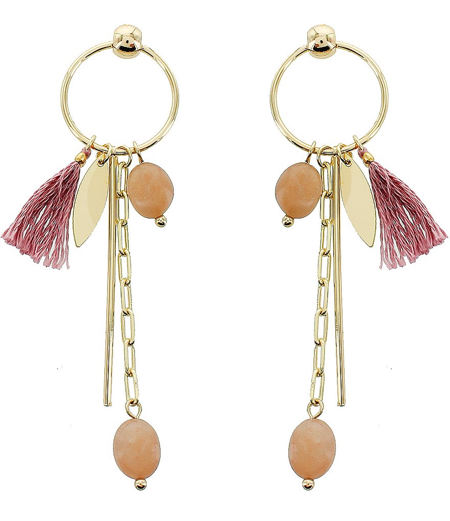 Panacea Gold Post Charm Earrings