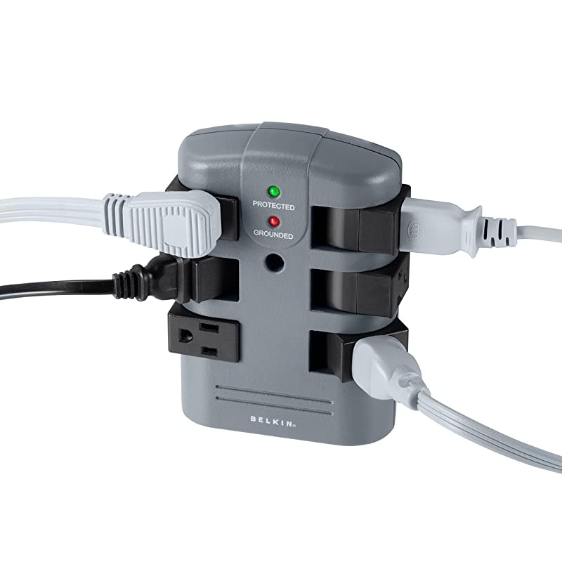 6Outlet PivotPlug Surge Protector Wall Mount 1080 Joules