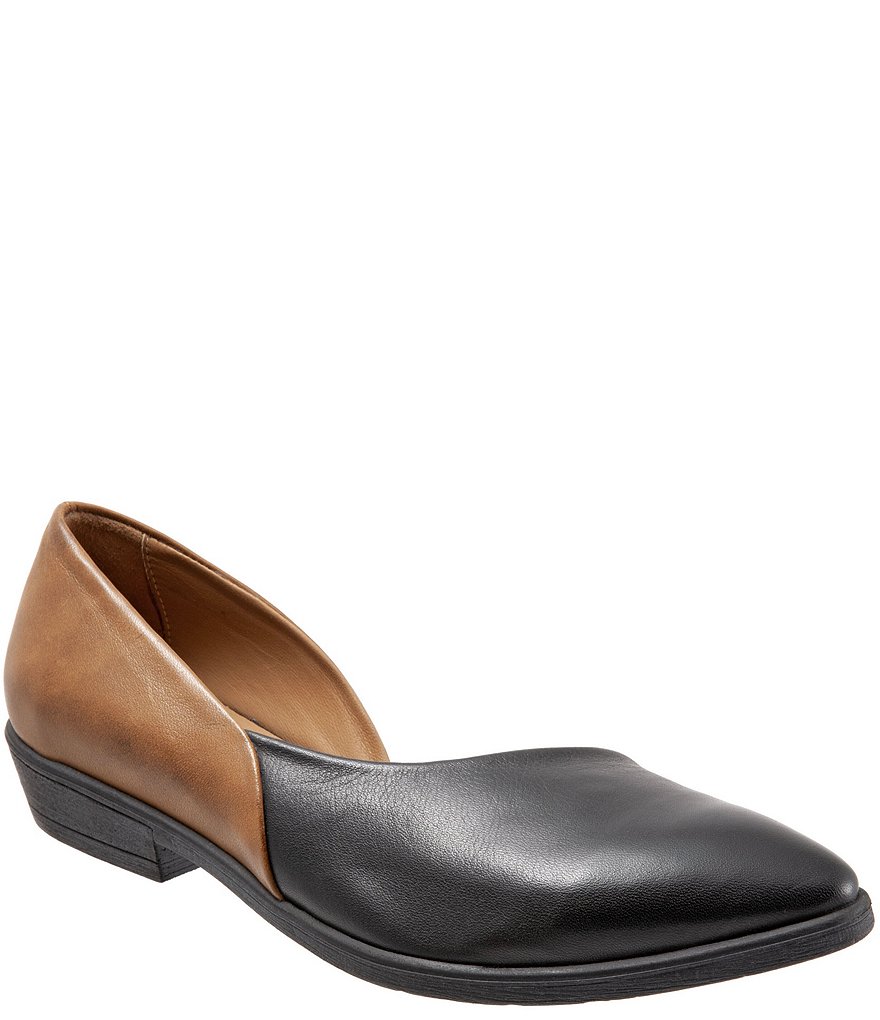 Bueno Opal Half d'Orsay Colorblock Leather Slip Ons