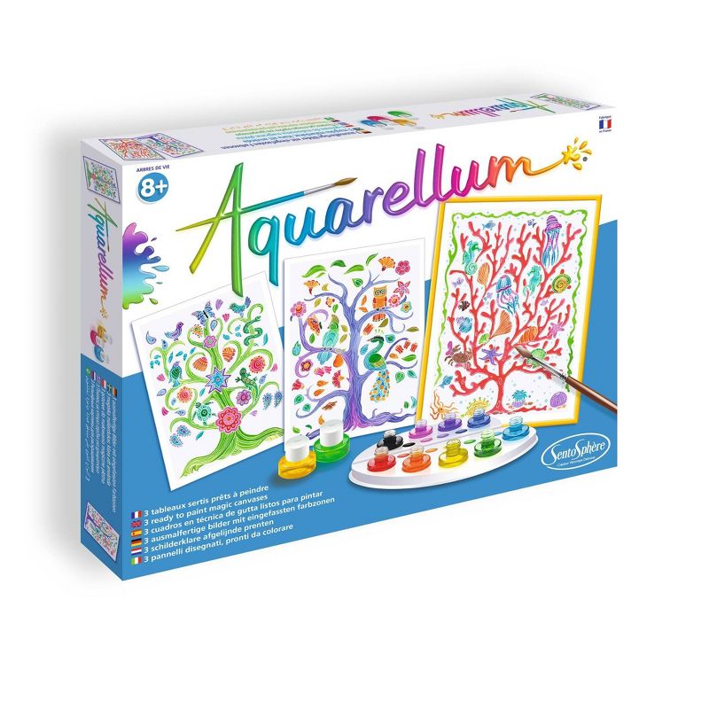 15ct Painting Kit Aquarellum Trees of Life - SentoSphere USA