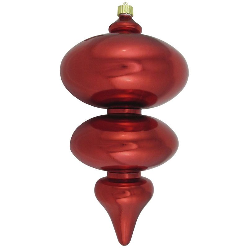 Christmas by Krebs Sonic Red Shatterproof Shiny Christmas Jumbo Finial Ornament 15" (380mm)